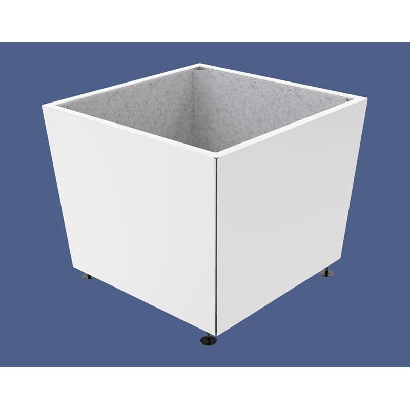 Cityscape Direct Olbia Planter 1170 x 1170 x 975mm high / White (RAL 9010) / Galvanised steel