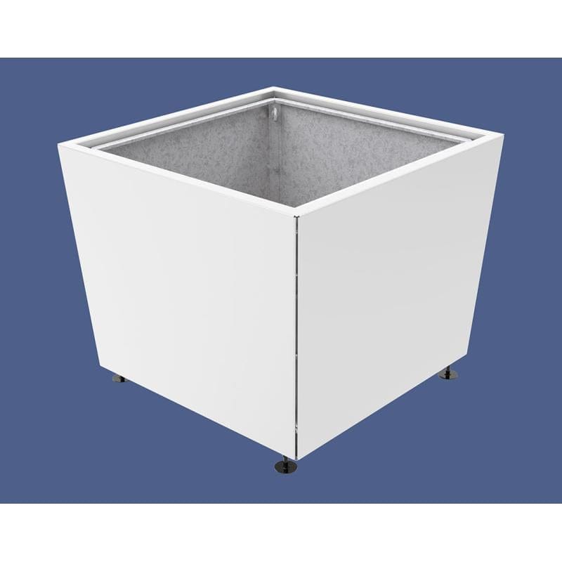 Cityscape Direct Olbia Planter 1170 x 1170 x 975mm high / White (RAL 9010) / With inserts for use with lifting rings