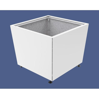 Cityscape Direct Olbia Planter 1170 x 1170 x 975mm high / White (RAL 9010) / With inserts for use with lifting rings
