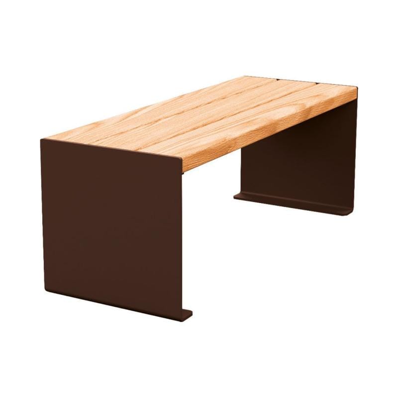 Cityscape Direct Kube Bench (Steel and Wood) 1200mm / Light Oak / Brown (RAL 8017)