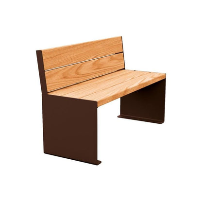 Cityscape Direct Kube Seat (Steel and Wood) 1200mm / Light Oak / Brown (RAL 8017)