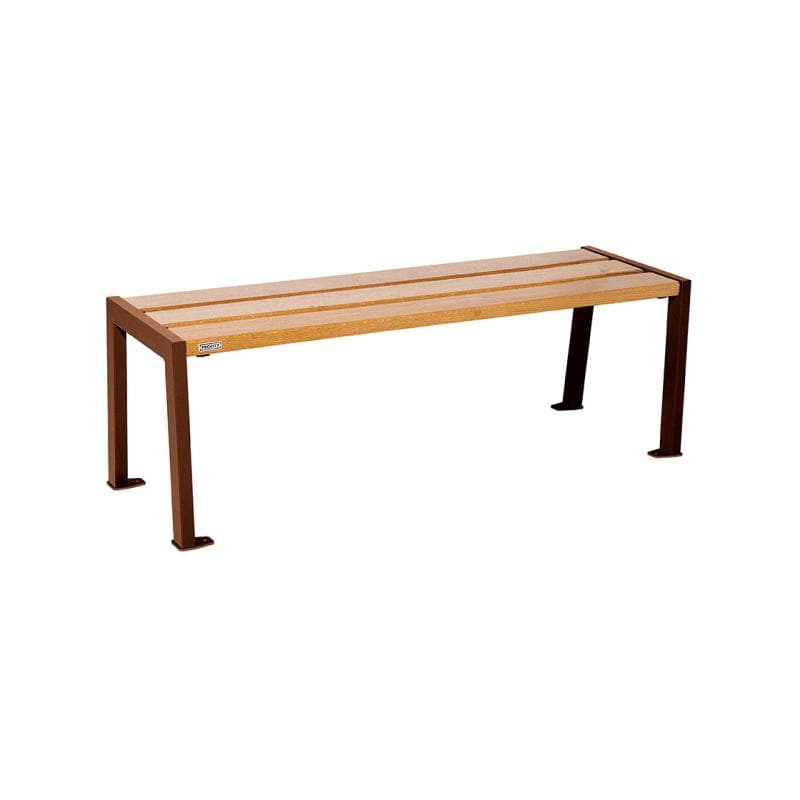 Cityscape Direct Silaos Bench (Steel and Wood) 1200mm / Light Oak / Corten Effect