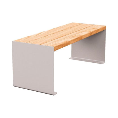 Cityscape Direct Kube Bench (Steel and Wood) 1200mm / Light Oak / Light Grey (RAL 7044)