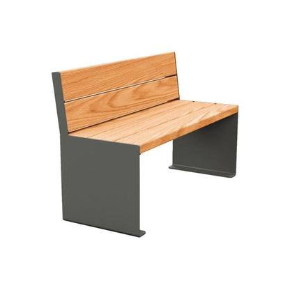 Cityscape Direct Kube Seat (Steel and Wood) 1200mm / Light Oak / Procity Grey