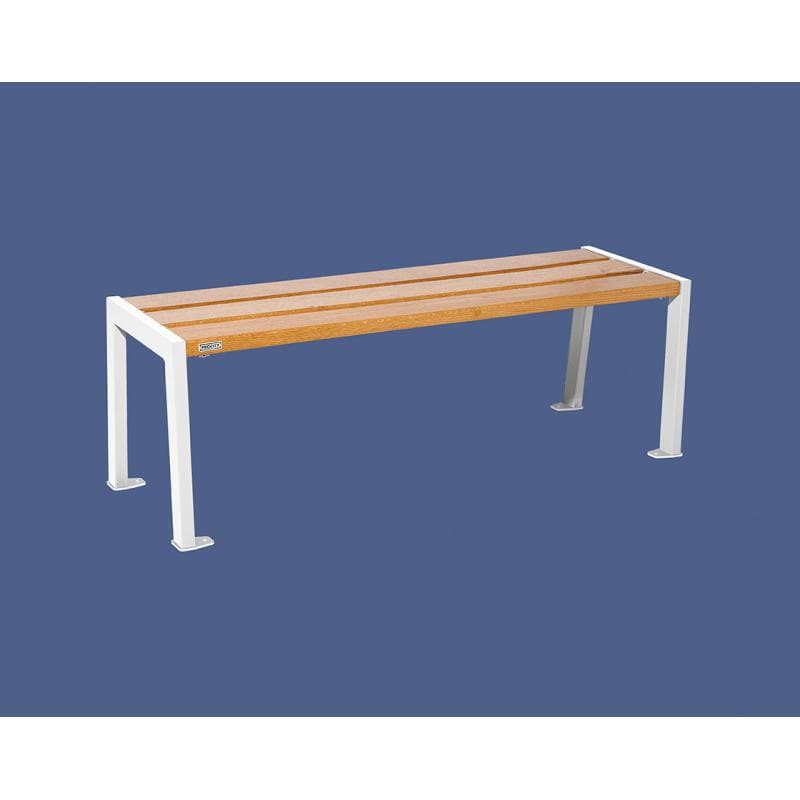 Cityscape Direct Silaos Bench (Steel and Wood) 1200mm / Light Oak / White (RAL 9010)