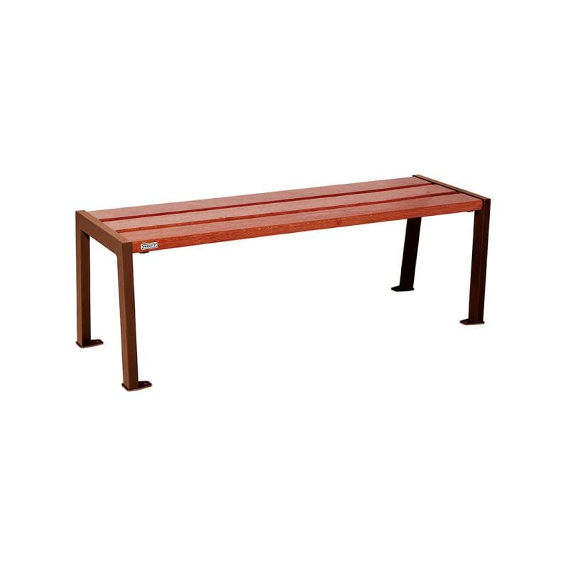 Cityscape Direct Silaos Bench (Steel and Wood) 1200mm / Mahogany / Corten Effect