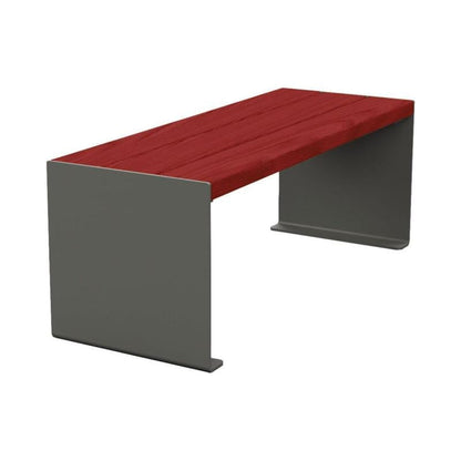 Cityscape Direct Kube Bench (Steel and Wood) 1200mm / Mahogany / Procity Grey