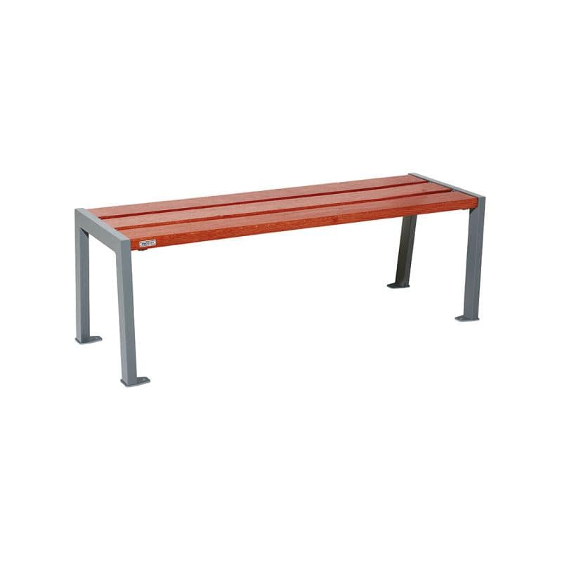 Cityscape Direct Silaos Bench (Steel and Wood) 1200mm / Mahogany / Procity Grey