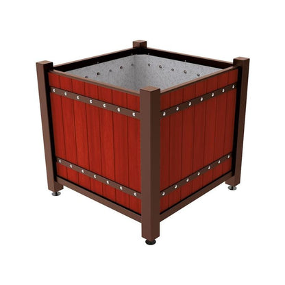 Cityscape Direct Sarlat Planter 1230 x 1230 x 1085mm high / Brown (RAL 8017) / Mahogany