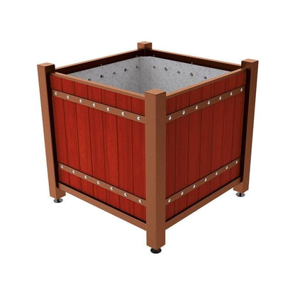 Cityscape Direct Sarlat Planter 1230 x 1230 x 1085mm high / Corten Effect / Mahogany
