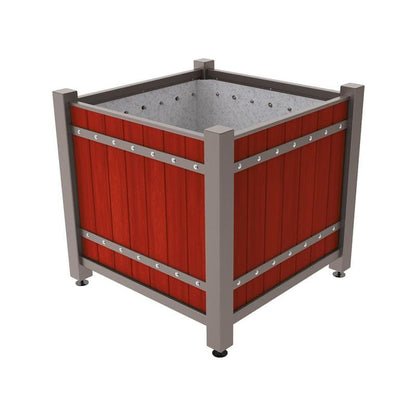 Cityscape Direct Sarlat Planter 1230 x 1230 x 1085mm high / Procity Grey / Mahogany