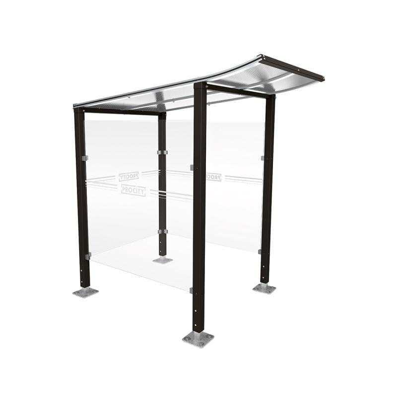 Cityscape Direct Modulo Cash/Ticket Machine Shelter 1300mm / Black (RAL 9005) / Base Plates