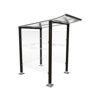 Cityscape Direct Modulo Cash/Ticket Machine Shelter 1300mm / Black (RAL 9005) / Base Plates