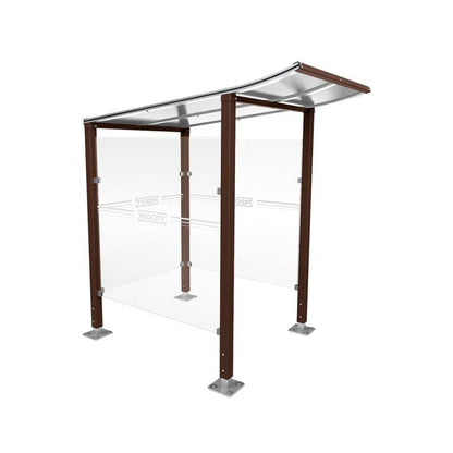 Cityscape Direct Modulo Cash/Ticket Machine Shelter 1300mm / Brown (RAL 8017) / Base Plates
