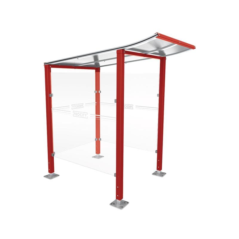 Cityscape Direct Modulo Cash/Ticket Machine Shelter 1300mm / Burgundy (RAL 3004) / Base Plates