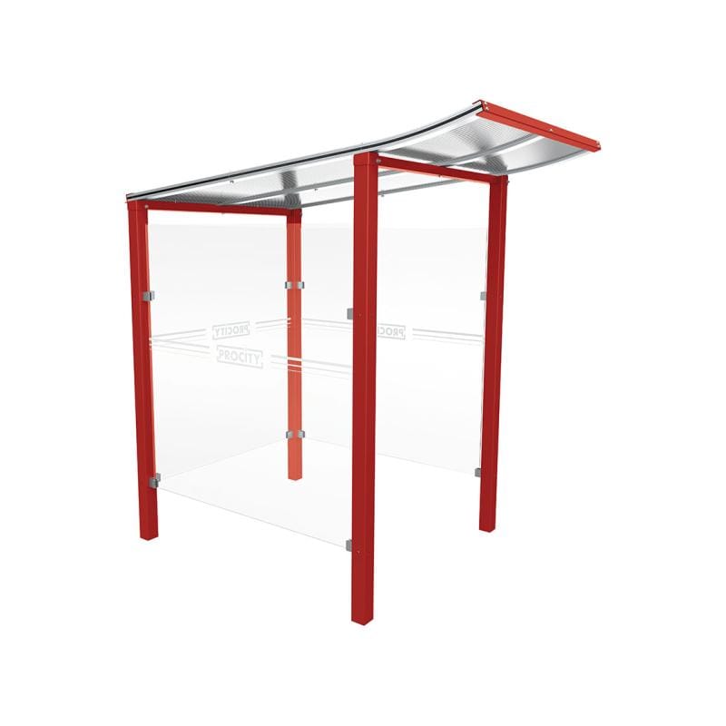 Cityscape Direct Modulo Cash/Ticket Machine Shelter 1300mm / Burgundy (RAL 3004) / Concreting