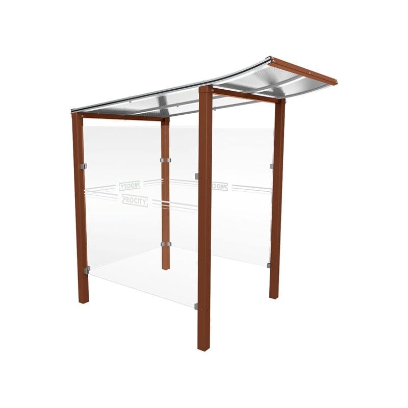 Cityscape Direct Modulo Cash/Ticket Machine Shelter 1300mm / Corten Effect / Concreting