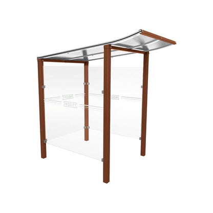 Cityscape Direct Modulo Cash/Ticket Machine Shelter 1300mm / Corten Effect / Concreting