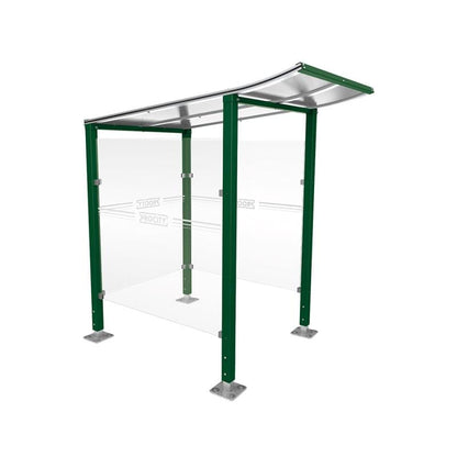 Cityscape Direct Modulo Cash/Ticket Machine Shelter 1300mm / Green (RAL 6005) / Base Plates