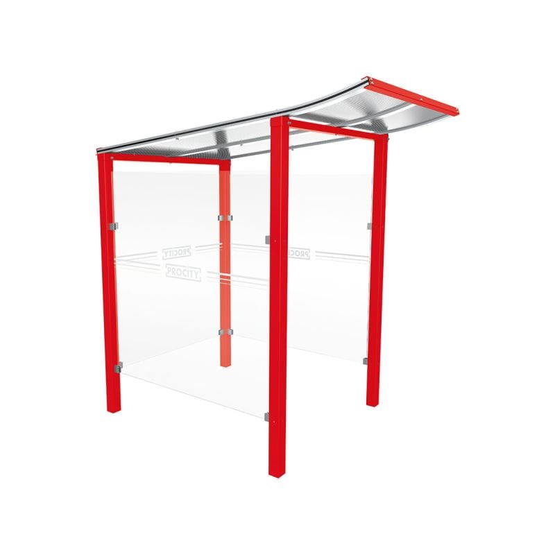 Cityscape Direct Modulo Cash/Ticket Machine Shelter 1300mm / Red (RAL 3020) / Concreting