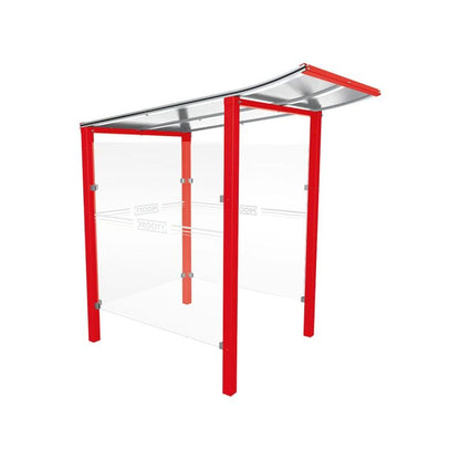 Cityscape Direct Modulo Cash/Ticket Machine Shelter 1300mm / Red (RAL 3020) / Concreting