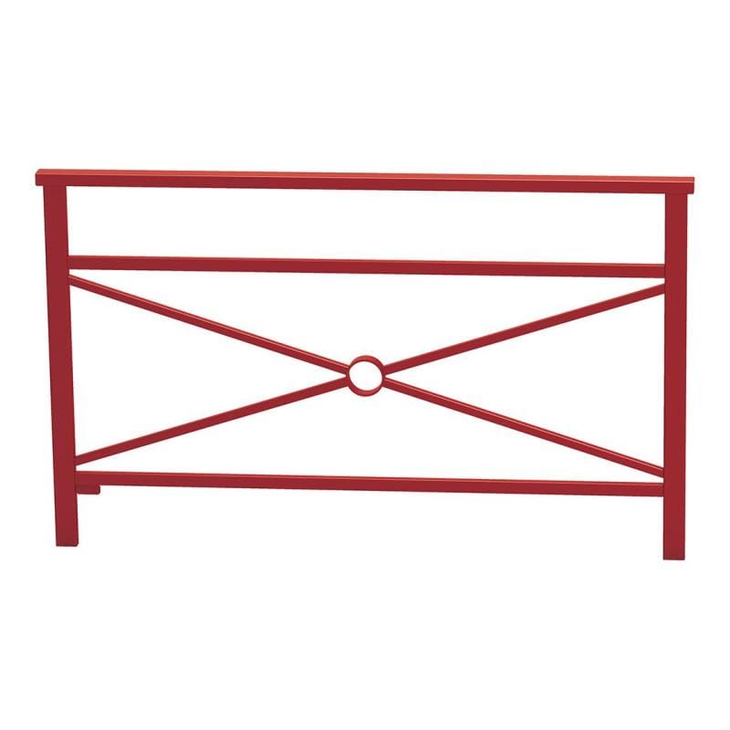 Cityscape Direct Venice Railing 1500mm / Cross / Burgundy (RAL 3004)