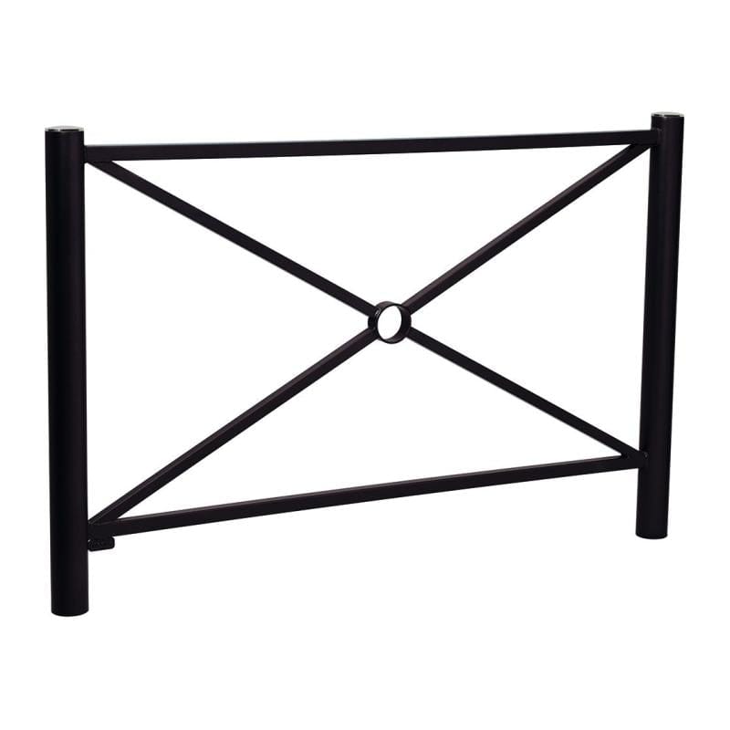Cityscape Direct Province Brushed Steel Railing 1572mm / Cross / Black (RAL 9005)