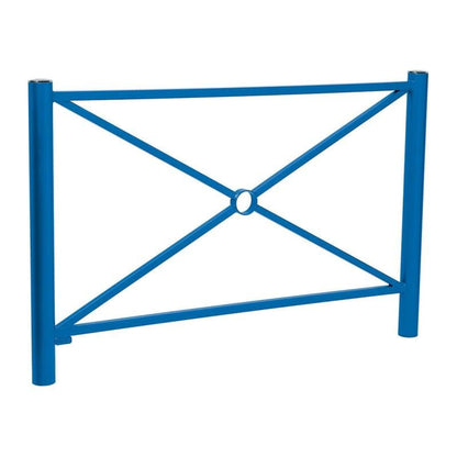 Cityscape Direct Province Brushed Steel Railing 1572mm / Cross / Blue (RAL 5010)