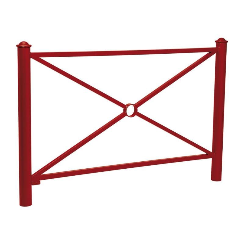 Cityscape Direct Province Agora Railing 1572mm / Cross / Burgundy (RAL 3004)