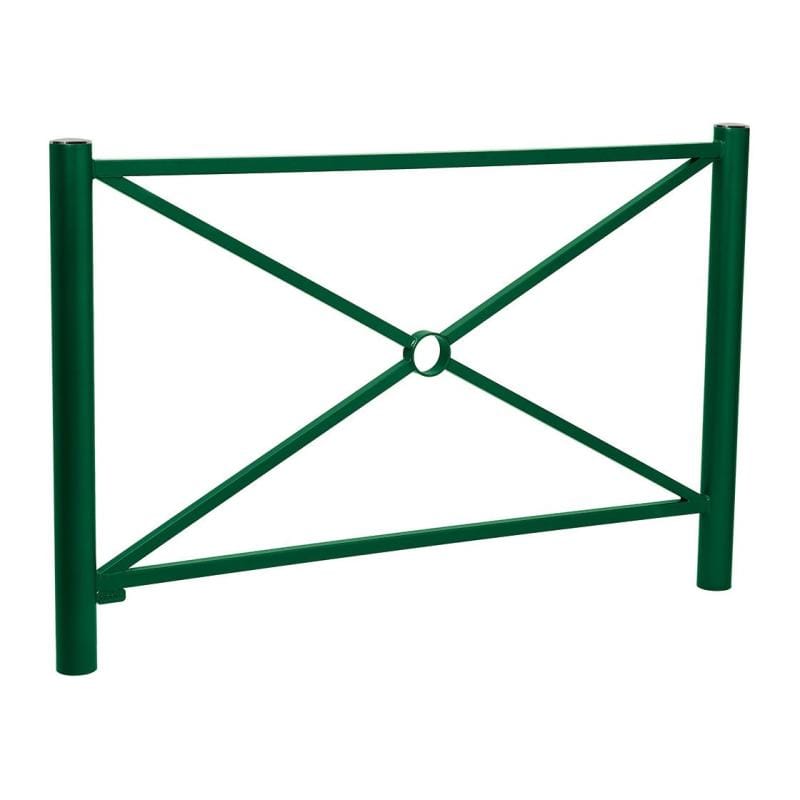 Cityscape Direct Province Brushed Steel Railing 1572mm / Cross / Green (RAL 6005)