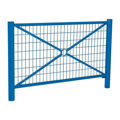 Cityscape Direct Province Brushed Steel Railing 1572mm / Mesh / Blue (RAL 5010)