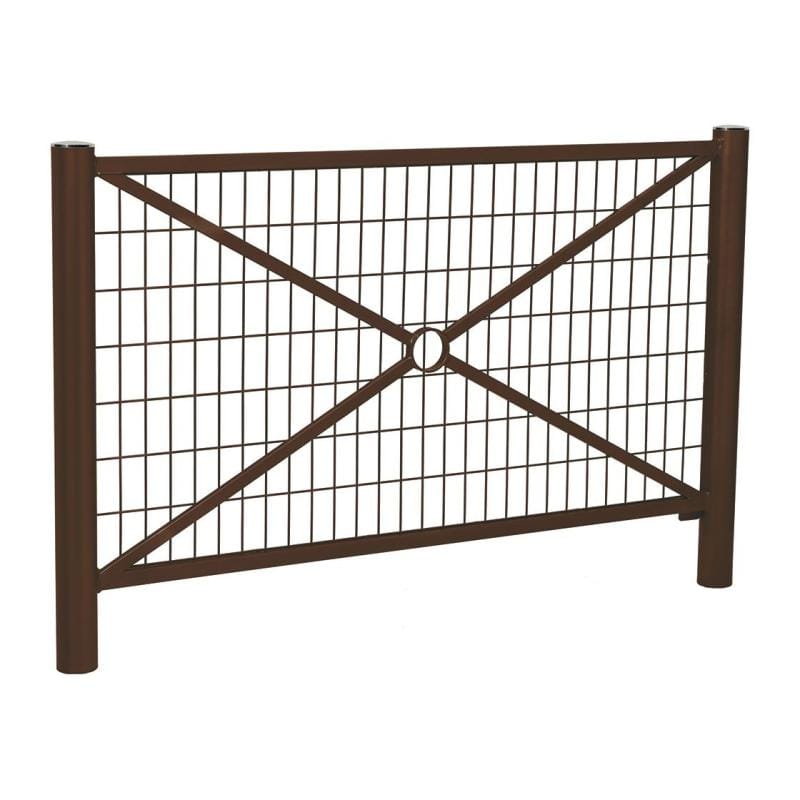 Cityscape Direct Province Brushed Steel Railing 1572mm / Mesh / Brown (RAL 8017)