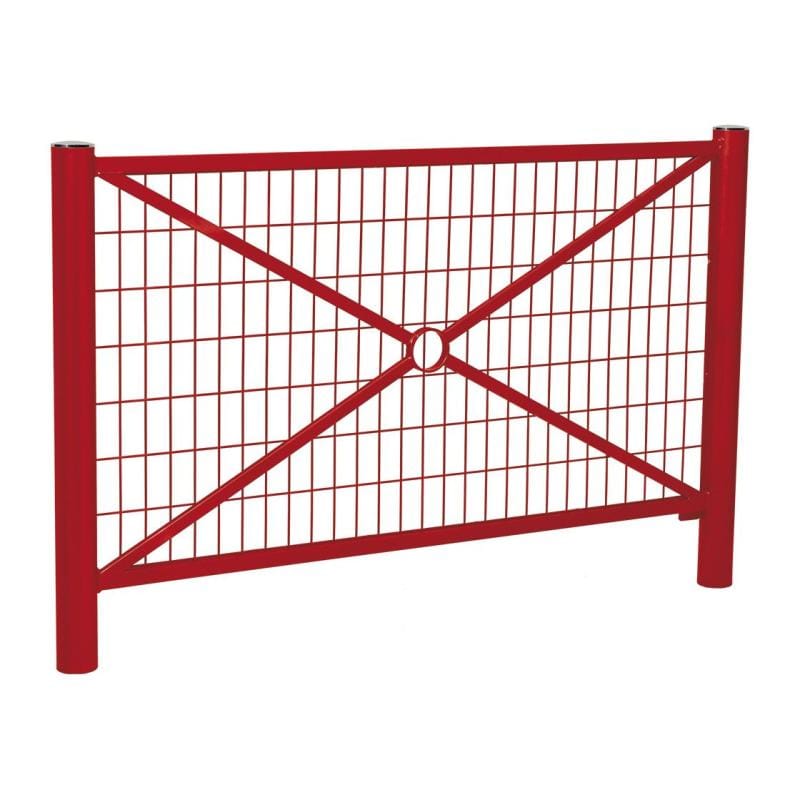 Cityscape Direct Province Brushed Steel Railing 1572mm / Mesh / Burgundy (RAL 3004)