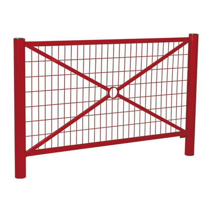 Cityscape Direct Province Brushed Steel Railing 1572mm / Mesh / Burgundy (RAL 3004)