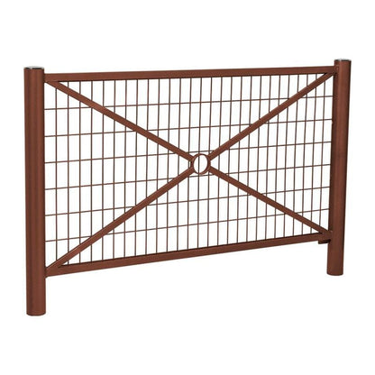 Cityscape Direct Province Brushed Steel Railing 1572mm / Mesh / Corten Effect