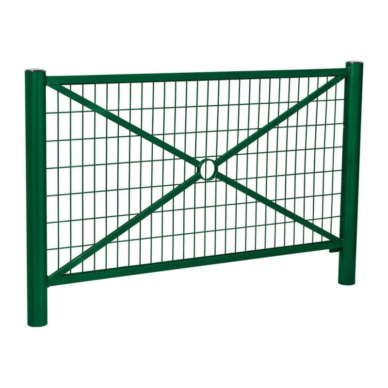 Cityscape Direct Province Brushed Steel Railing 1572mm / Mesh / Green (RAL 6005)