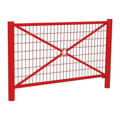 Cityscape Direct Province Brushed Steel Railing 1572mm / Mesh / Red (RAL 3020)