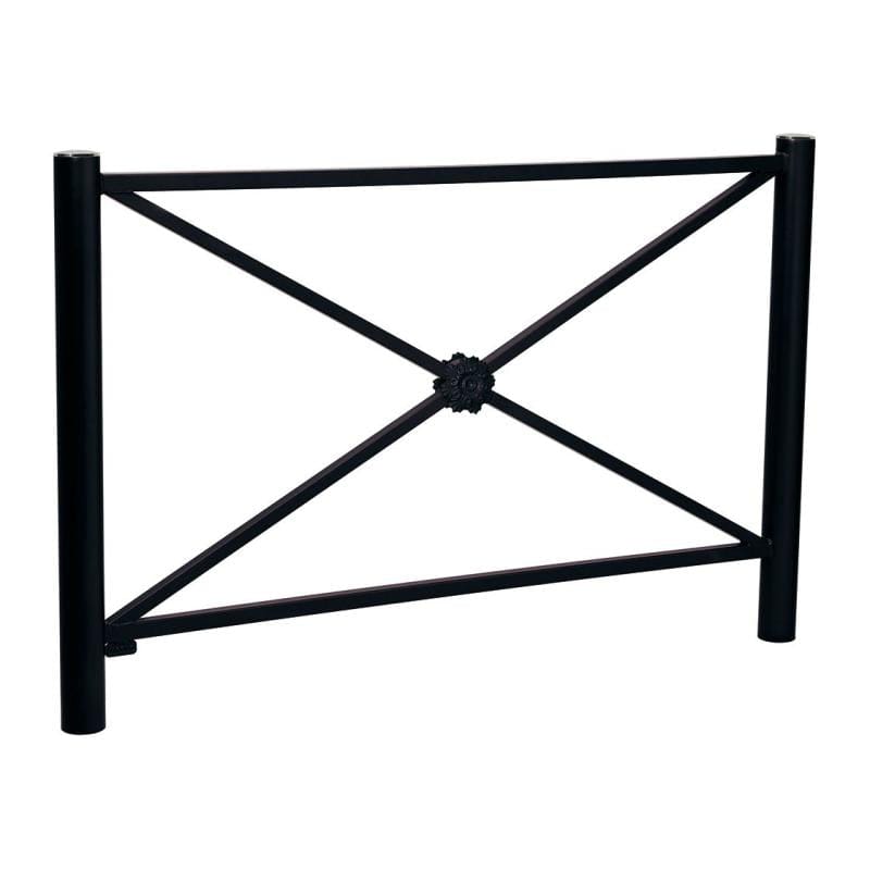 Cityscape Direct Province Brushed Steel Railing 1572mm / Rosette / Black (RAL 9005)