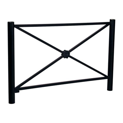 Cityscape Direct Province Brushed Steel Railing 1572mm / Rosette / Black (RAL 9005)