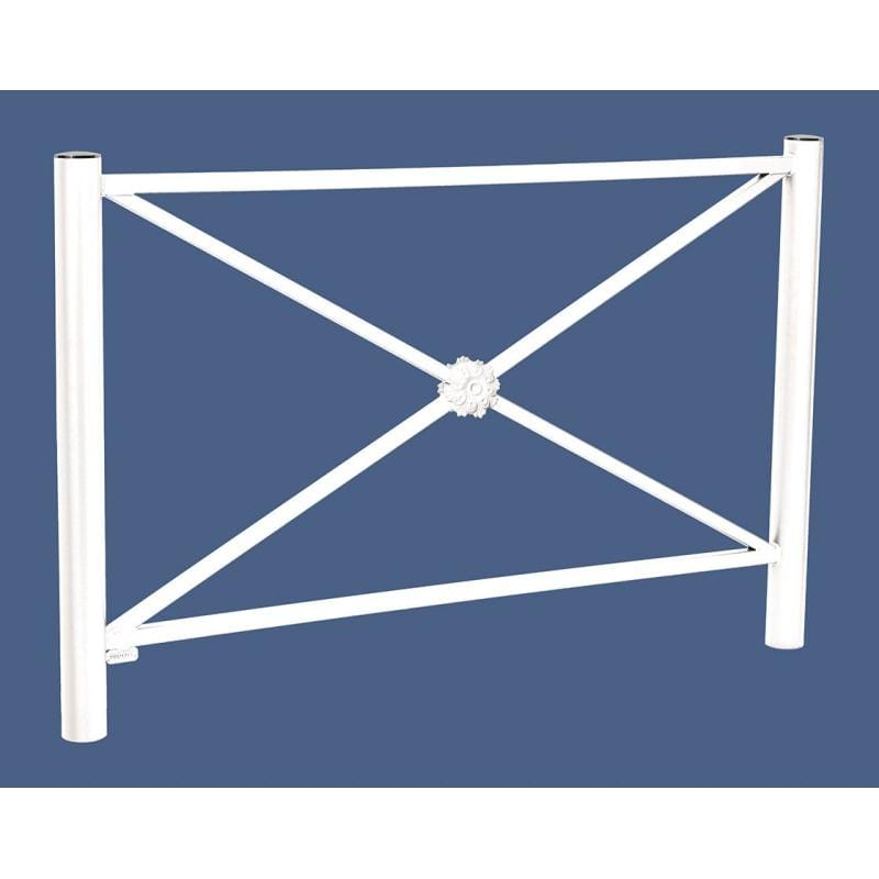 Cityscape Direct Province Brushed Steel Railing 1572mm / Rosette / White (RAL 9010)