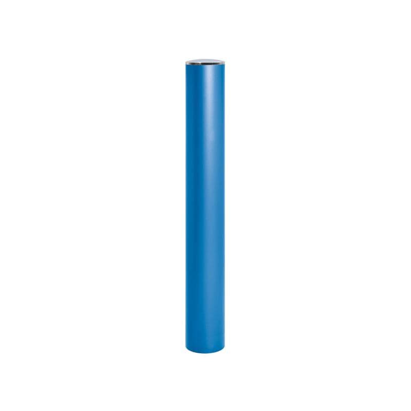 Cityscape Direct Province Brushed Steel Anti-Ram Bollard 160mm diameter / Blue (RAL 5010)