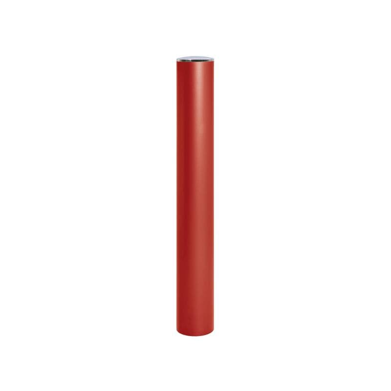 Cityscape Direct Province Brushed Steel Anti-Ram Bollard 160mm diameter / Burgundy (RAL 3004)
