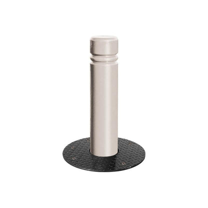 Cityscape Direct Province City Retractable Steel Bollard 160mm diameter / Light Grey (RAL 7044)