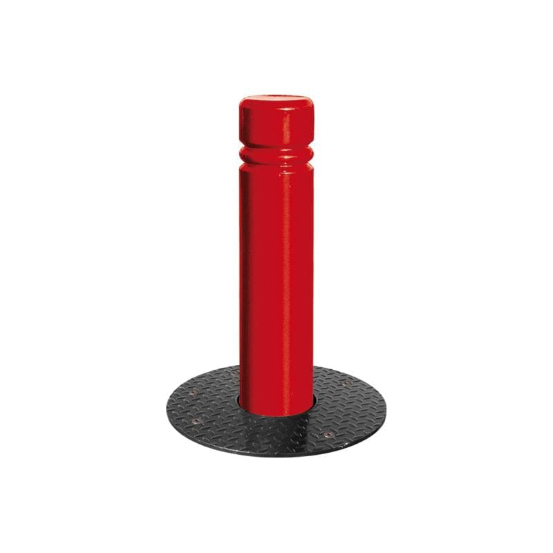 Cityscape Direct Province City Retractable Steel Bollard 160mm diameter / Red (RAL 3020)