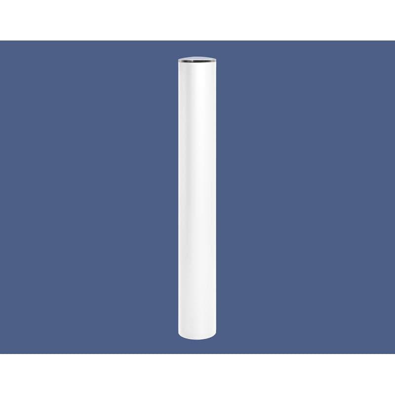 Cityscape Direct Province Brushed Steel Anti-Ram Bollard 160mm diameter / White (RAL 9010)