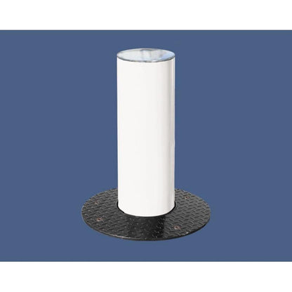 Cityscape Direct Province Brushed Steel Retractable Bollard 160mm diameter / White (RAL 9010)