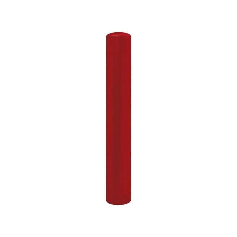 Cityscape Direct Dome Top Steel Bollard 168mm diameter / Burgundy (RAL 3004) / Zinc Primed and Painted
