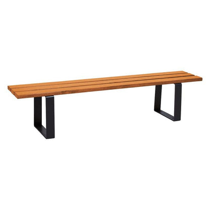 Cityscape Direct Riga Bench (Wood) 1800mm / Conifer Softwood (Light Oak) / Black RAL 9005)