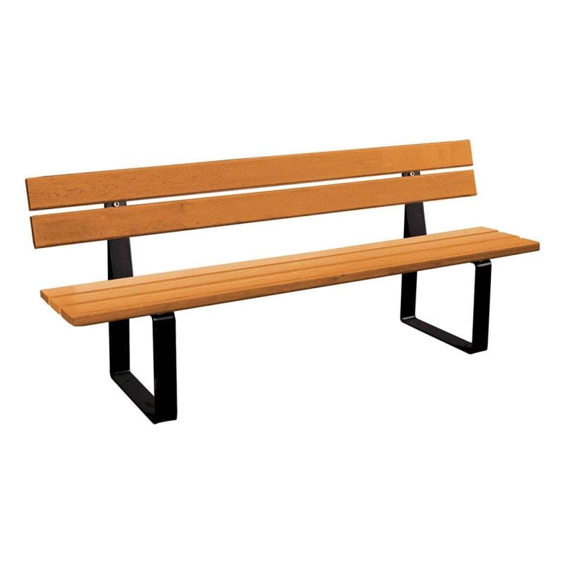 Cityscape Direct Riga Seat (Wood) 1800mm / Conifer Softwood (Light Oak) / Black RAL 9005)