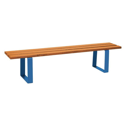 Cityscape Direct Riga Bench (Wood) 1800mm / Conifer Softwood (Light Oak) / Blue (RAL 5010)